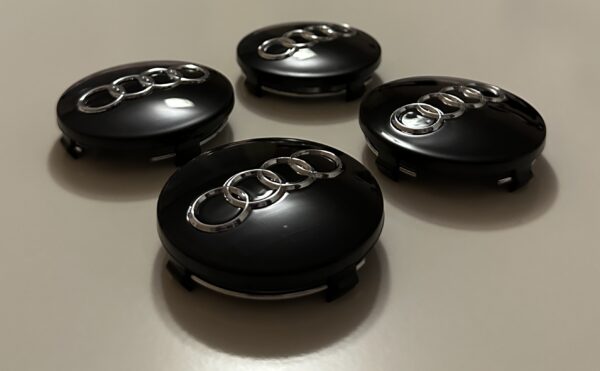 original.jpeg 4 pcs (Set) 60mm - 2.36inch Black Audi Wheel Center Hub Caps (4B0601170)