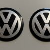 4 pcs (Set) 90mm - 3.54inch Black Volkswagen Wheel Center Hub Caps Stickers