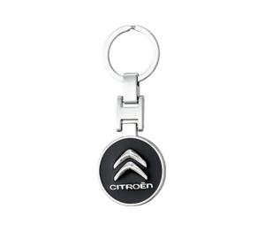 1 pcs High Quality Black Citroen Metal Keychain