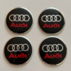 original.png 4 pcs (Set) 56mm - 2.20inch Black & Red Audi Wheel Center Hub Caps Stickers