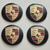 original.jpeg 4 pcs (Set) 56mm - 2.20inch Black Porsche Wheel Center Hub Caps Stickers
