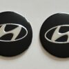 original.jpeg 4 pcs (Set) 56mm - 2.20inch Black Hyundai Wheel Center Hub Caps Stickers