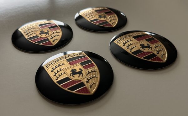 original.jpeg 4 pcs (Set) 56mm - 2.20inch Black Porsche Wheel Center Hub Caps Stickers