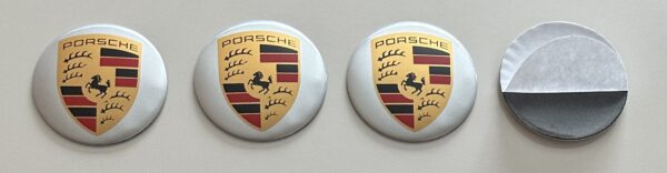 original.jpeg 4 pcs (Set) 56mm - 2.20inch Silver Porsche Wheel Center Hub Caps Stickers