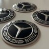 original.jpeg 4 pcs (Set) 75mm - 2.95inch Black Mercedes Benz Wheel Center Hub Caps Stickers