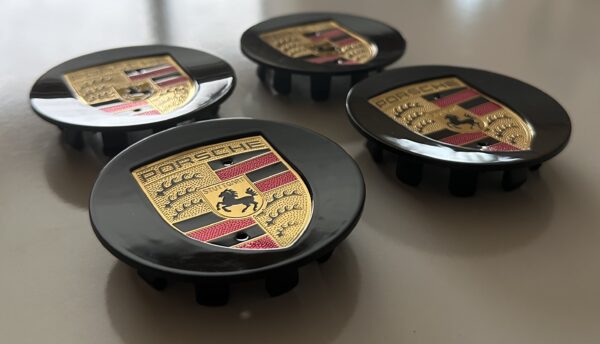 original.jpeg 4 pcs (Set) 76mm - 2.99inch Black Porsche Wheel Center Hub Caps