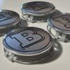 4 pcs (Set) 75mm - 2.95inch Silver Brabus Wheel Center Hub Caps