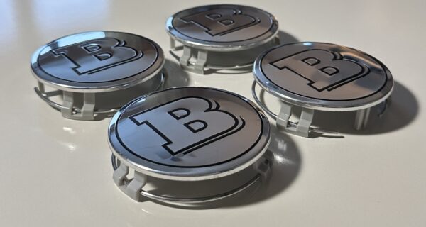 4 pcs (Set) 75mm - 2.95inch Silver Brabus Wheel Center Hub Caps