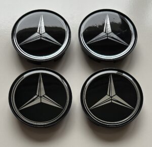 original.jpeg 4 pcs (Set) 69mm - 2.71inch Black Mercedes Benz Wheel Center Hub Caps