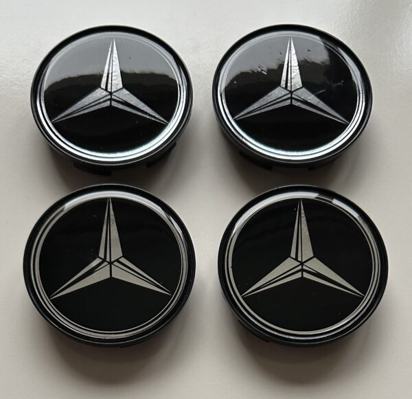 original.jpeg 4 pcs (Set) 69mm - 2.71inch Black Mercedes Benz Wheel Center Hub Caps