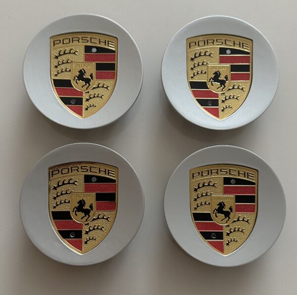 original.jpeg 4 pcs (Set) 76mm - 2.99inch Silver Porsche Wheel Center Hub Caps