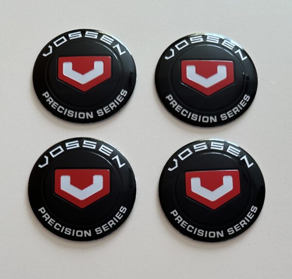 original.jpeg 4 pcs (Set) 56mm - 2.20inch Black & Red Vossen Wheel Center Hub Caps Stickers