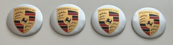 original.jpeg 4 pcs (Set) 56mm - 2.20inch Silver Porsche Wheel Center Hub Caps Stickers