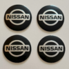 4 pcs (Set) 56mm - 2.20inch Black Nissan Wheel Center Hub Caps Stickers