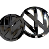 original.png 2 pcs Front & Back (Set) Volkswagen Glossy Black Front Grill Badge + Rear Trunk Lid Emblem Logo for Golf MK7