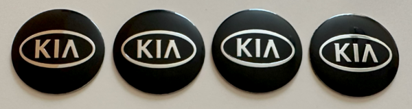original.png 4 pcs (Set) 56mm - 2.20inch Black Kia Wheel Center Hub Caps Stickers