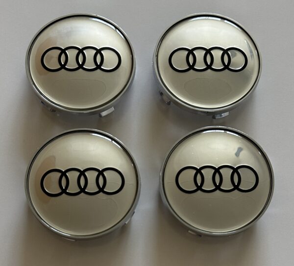 original.jpeg 4 pcs (Set) 68mm - 2.68inch Silver Audi Wheel Center Hub Caps