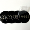 original.png 4 pcs (Set) 56mm - 2.20inch Black Audi Wheel Center Hub Caps Stickers