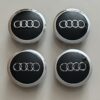 original.jpeg 4 pcs (Set) 69mm - 2.72inch Black & Silver Audi Wheel Center Hub Caps