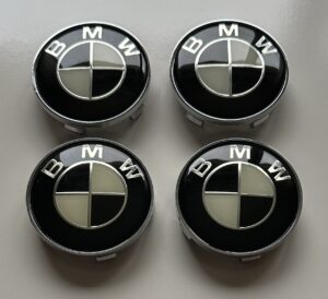 original.jpeg 4 pcs (Set) 68mm - 2.68inch Black & White BMW Wheel Center Hub Caps