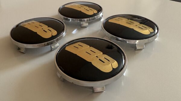 original.jpeg 4 pcs (Set) 68mm - 2.68inch Black & Gold BBS Wheel Center Hub Caps