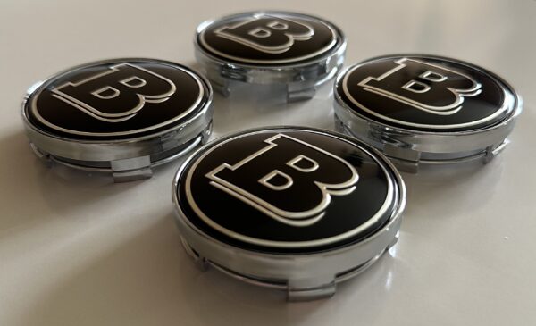 original.jpeg 4 pcs (Set) 60mm - 2.36inch Black Brabus Wheel Center Hub Caps