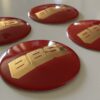original.jpeg 4 pcs (Set) 80mm - 3.15inch Red & Gold BBS Wheel Center Hub Caps Stickers