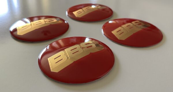 original.jpeg 4 pcs (Set) 80mm - 3.15inch Red & Gold BBS Wheel Center Hub Caps Stickers