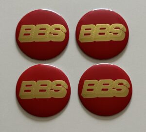 original.jpeg 4 pcs (Set) 56mm - 2.20inch Red & Gold BBS Wheel Center Hub Caps Stickers