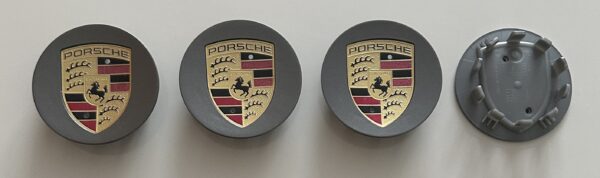 original.jpeg 4 pcs (Set) 76mm - 2.99inch Gray Porsche Wheel Center Hub Caps