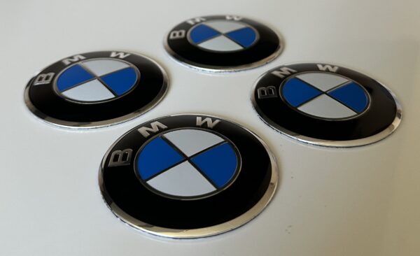 original.jpeg 4 pcs (Set) 56mm - 2.20inch Blue & White BMW Wheel Center Hub Caps Stickers