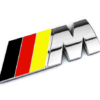 original.png 1 pcs Silver Germany Flag Glossy BMW M Performance Emblem Sticker Metal