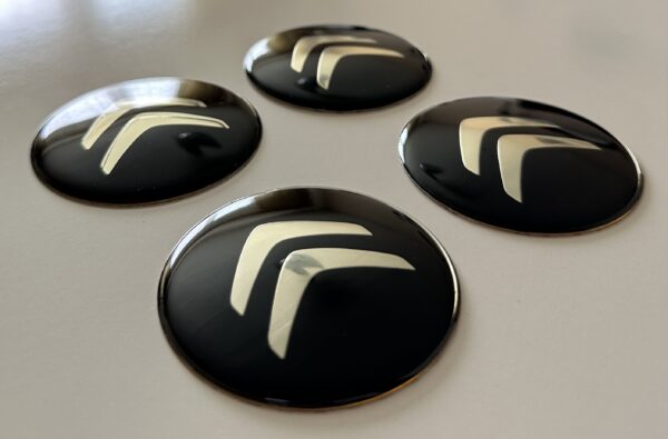 original.jpeg 4 pcs (Set) 65mm - 2.56inch Black Citroen Wheel Center Hub Caps Stickers