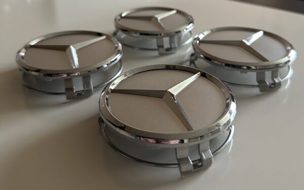 original.jpeg 4 pcs (Set) 75mm - 2.95inch Silver Mercedes Benz Wheel Center Hub Caps