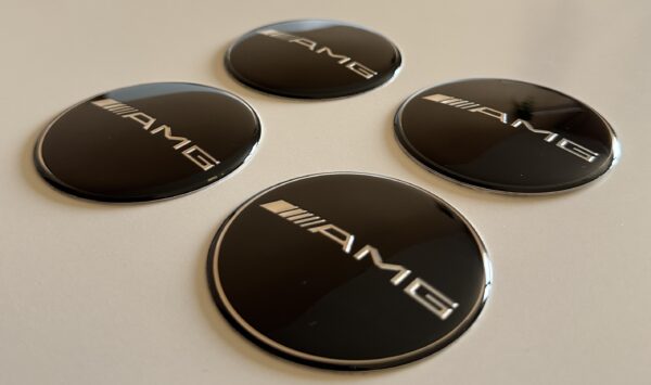 original.jpeg 4 pcs (Set) 65mm - 2.56inch Black AMG Wheel Center Hub Caps Stickers