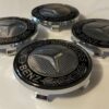 original.jpeg 4 pcs (Set) 68mm - 2.68inch Silver & Black Mercedes Benz Wheel Center Hub Caps