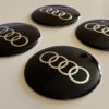 original.jpeg 4 pcs (Set) 65mm - 2.56inch Black Audi Wheel Center Hub Caps Stickers