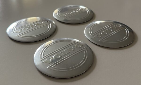 original.jpeg 4 pcs (Set) 56mm - 2.20inch Silver Volvo Wheel Center Hub Caps Stickers