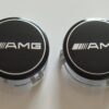 4 pcs (Set) 75mm - 2.95inch Black AMG Wheel Center Hub Caps