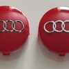 original.jpeg 4 pcs (Set) 60mm - 2.36inch Glossy Red Audi Wheel Center Hub Caps (4B0601170)