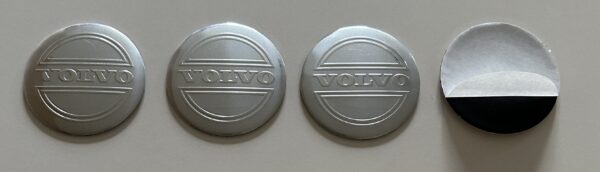 original.jpeg 4 pcs (Set) 56mm - 2.20inch Silver Volvo Wheel Center Hub Caps Stickers