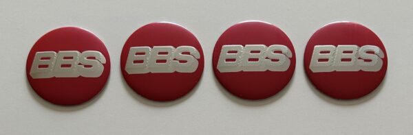 original.jpeg 4 pcs (Set) 56mm - 2.20inch Red & Silver BBS Wheel Center Hub Caps Stickers