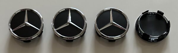 original.jpeg 4 pcs (Set) 60mm - 2.36inch Matte Black Mercedes Benz Star Logo Wheel Center Hub Caps