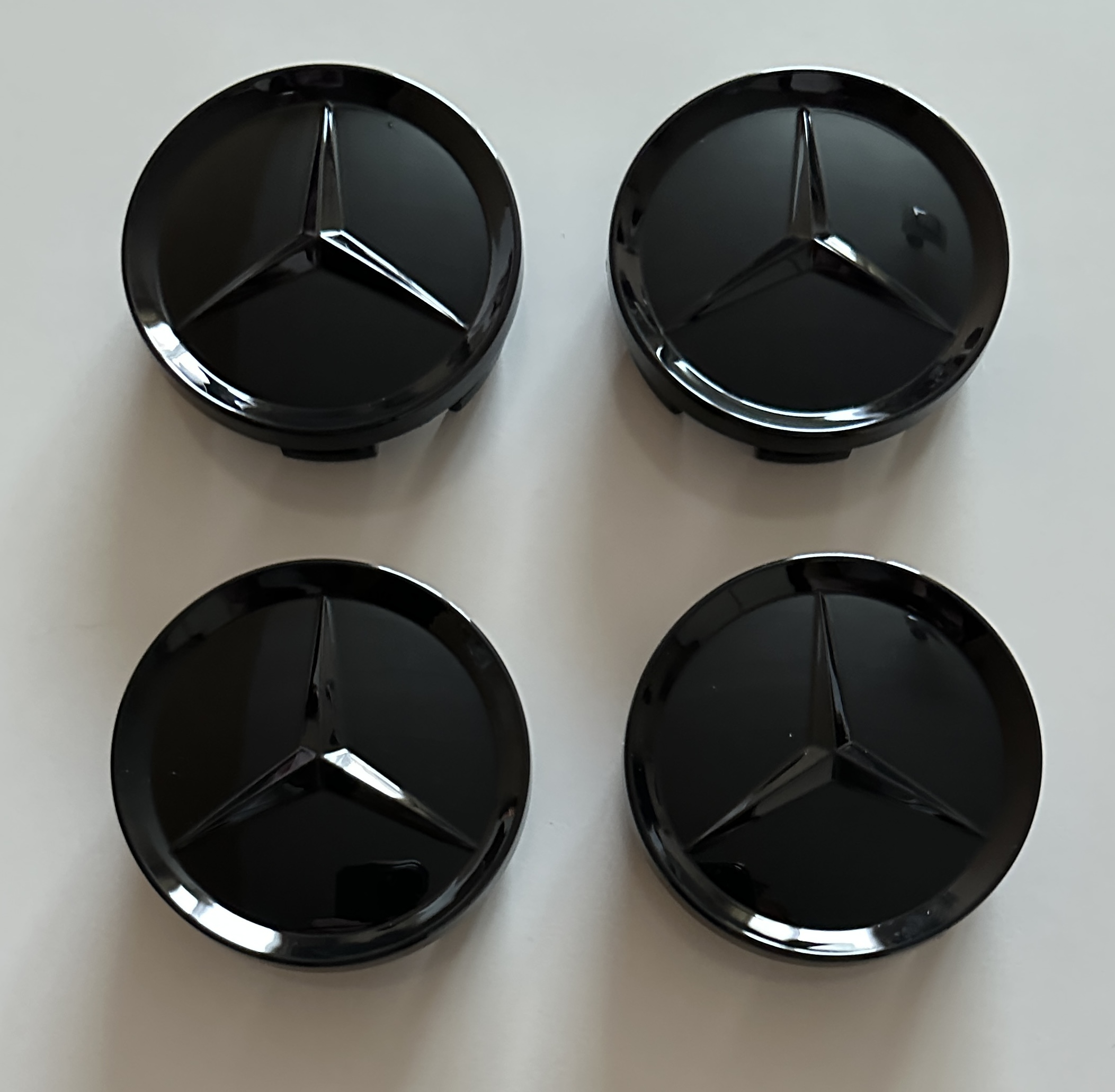 original.jpeg 4 pcs (Set) 64mm - 2.52inch Glossy Black Mercedes Benz Wheel Center Hub Caps