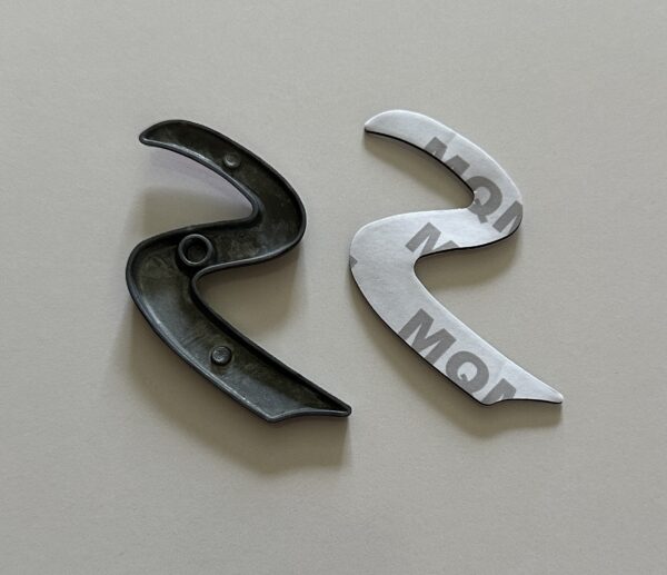 1 pcs S Emblem Sticker for Mini Cooper 68x30mm Red & Black