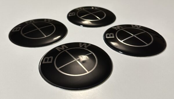 original.jpeg 4 pcs (Set) 65mm - 2.56inch Full Black BMW Wheel Center Hub Caps Stickers