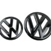 original.png 2 pcs Front & Back (Set) Volkswagen Glossy Black Front Grill Badge + Rear Trunk Lid Emblem Logo for Golf MK6