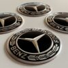 original.jpeg 4 pcs (Set) 75mm - 2.95inch Black Mercedes Benz Wheel Center Hub Caps Stickers