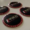 original.jpeg 4 pcs (Set) 56mm - 2.20inch Black & Red Toyota TRD Motor Sports Wheel Center Hub Caps Stickers