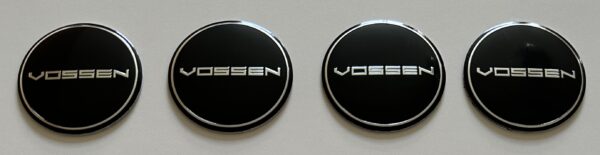 original.jpeg 4 pcs (Set) 56mm - 2.20inch Black Vossen Wheel Center Hub Caps Stickers